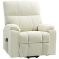 thumbnail image 1 of HOMCOM Lift Chair for Seniors, Microfibre Upholstered Power Recliner Chair with Remote, Quick Assembly, Cream White, 1 of 7