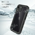 thumbnail image 6 of Feishell for iPhone 13 Waterproof Case Built-in Screen Protector Clear Water Proof Shockproof Dustproof Snowproof Full Body Rugged Transparent Underwater Phone Case,Black, 6 of 10