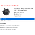 thumbnail image 2 of Front Blower Motor - Compatible with 2007 - 2015 Jeep Patriot 2008 2009 2010 2011 2012 2013 2014, 2 of 2