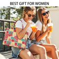 thumbnail image 5 of Pioneer Flower Floral Print Pattern Large Capacity Fashion Luxury Tote Handbag, Laptop Compatible Daily Work Bag, 15.7"x13"x5.1", 5 of 5
