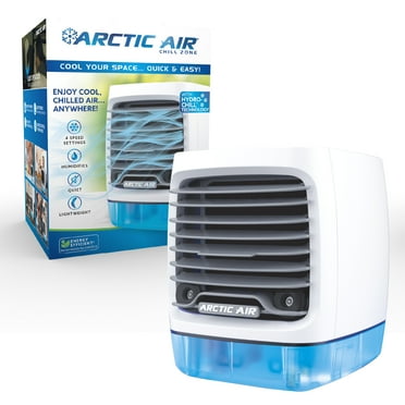 Arctic Air Chill Zone Evaporative Air Cooler, Portable Cooler with 4 Fan Speeds, LED Night Light