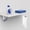 White, variant on VIVO Black Wall Mounted Folding 43 inch Workbench with Adjustable Brackets
