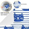 thumbnail image 2 of Dish Drying Mat Kitchen Pad Large Counter Absorbent Dish Mats Drainer Cute Cat Faces in Blue, 2 of 8