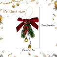 thumbnail image 6 of Christmas Door Handle Hanging Ornament, Festive Xmas Door Knob Hanger, Seasonal Wreath‑Style Decor for Front Door & Home Entryway, Rustic Farmhouse Christmas Tree Decorations 1Pc,Red, 6 of 6