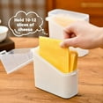 thumbnail image 5 of Contenedor de Queso Rebanado para Refrigerador, Caja de Almacenamiento de Queso de 4 Piezas con Tapa Abatible, Soporte para Guardar Queso, 5 of 5