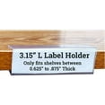 thumbnail image 5 of 3.15" L Wood Shelf Label Holder, Clip On Ticket Holder for Shelves .6" to .9" Thick, 25 Pack, 5 of 7