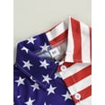 thumbnail image 5 of Bagilaanoe 4th of July Clothes for Toddler Baby Boys Contrast Color Stripe Stars Short Sleeve Shirt Tops + Shorts 1-6T Kids Independence Day Outfits 2pcs Short Pants Set, 5 of 9