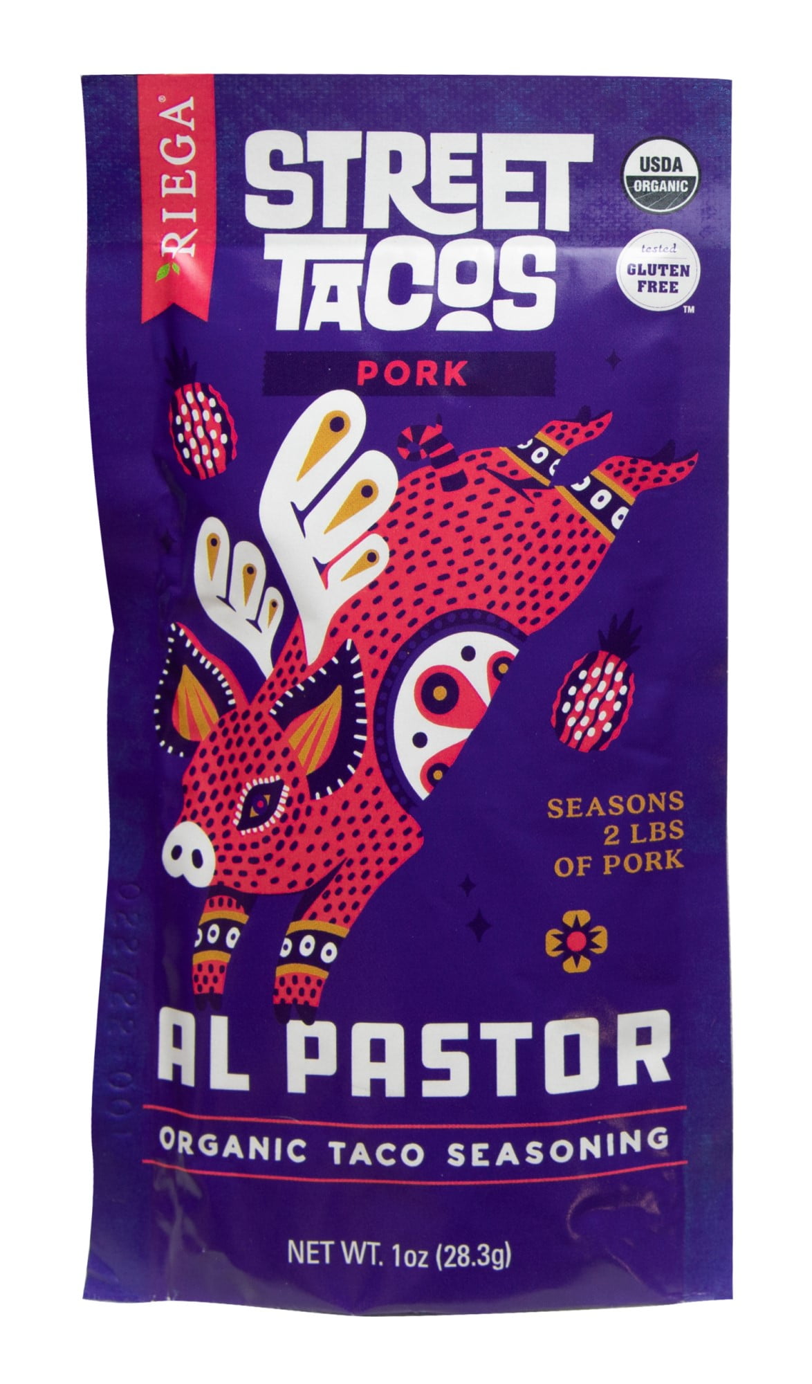 Riega Organic Al Pastor Street Taco Seasoning, 1 Oz Pack Of 8