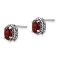 thumbnail image 2 of Sterling Silver Garnet Earrings, 2 of 3