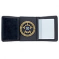 thumbnail image 1 of ASR Federal Black Leather RFID Wallet Police Badge Holder with Removable ID Card Holder, Round, 1 of 8