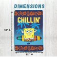 thumbnail image 3 of Squarepants Bedding Super Soft Micro Raschel Throw Blanket, 62 In X 90 In,, 3 of 6