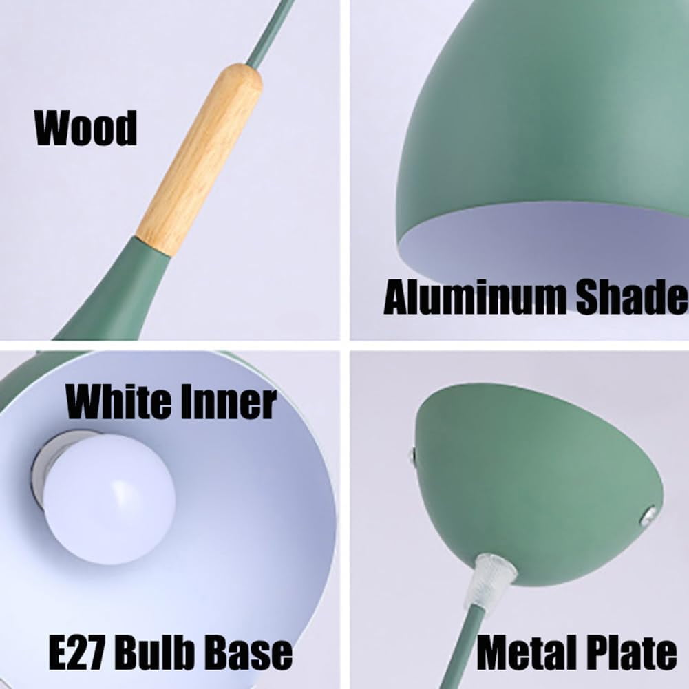 Minimalism Vintage Pendant Lighting for Kitchen Island, Simple Colorful Metal Pendant Light for Dining Room, Rustic Pendant Lamp, Retro Farmhouse Pendant Light Fixture for Kitchen Sink