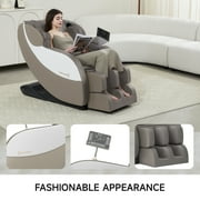 Real Relax Zero Gravity Full Body Massage Chair Recliner with Heating and Foot Massage, Brown