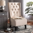 thumbnail image 2 of Baxton Studio Doris Chaise d'Appoint en Tissu Beige Transitionnel, 2 of 9
