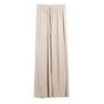 thumbnail image 1 of Pantalones de pierna ancha ligeros de seda helada para mujer de primavera y otoño, pantalones informales rectos sueltos de cintura alta de Color sólido para niña Tan Jianjun  unisex, 1 of 2