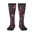 thumbnail image 1 of Fotbe Rose Mix Leopard 2 Calcetas Divertidas Estampadas para Hombre y Mujer, Calcetas de Algodón hasta la Rodilla para Caminar, Correr, Enfermería y Embarazo, 1 of 6