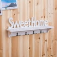 thumbnail image 4 of Sweet Home Decorative Key Holder with 4 Metal Hooks for Home & Office White finish, 4 of 6