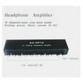thumbnail image 3 of AU-HP10 10 Channel Headphone Headset Amplifier Audio Splitter DC 12-24V 20Hz-20KHz 12DB 16-600ohm 3.5mm Jack US PLUG, 3 of 7