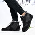 thumbnail image 1 of Botas Nieve Forradas Piel Botas Senderismo Felpa Acogedoras Mujeres Hombres para El Invierno (Negro 41), 1 of 9