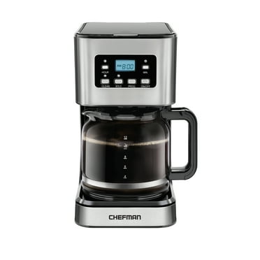 Chefman 12-Cup Programmable Coffee Maker w/ Digital Display, Auto Shut Off - Stainless Steel, New