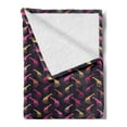 thumbnail image 2 of Giraffe Soft Flannel Fleece Throw Blanket, Dotted and Lively Colored Zoo Animal Silhouettes Hipster Wildlife Pattern, Cozy Plush for Indoor and Outdoor Use, 70" x 90", Multicolor, by Ambesonne, 2 of 5