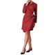 thumbnail image 2 of INSPIRE CHIC Camisa vestido casual de manga larga con botón y envoltura falsa para mujer S Roja, 2 of 5