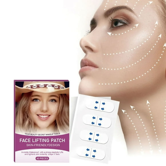 RKSTN Pull Belt Beauty & Personal Care Invisible Face Lifter Tape Neck Lifting Invisible Facelift Tape for Face Instant Makeup Face Lift Tools for Lifting Eyes Neck Double Chin Sagging 40Pcs