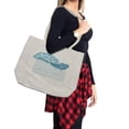 thumbnail image 2 of Rain Shopping Bag, Abstract Funk Style Cloud Forms Made with Spiral Lines Twister Cyclone Drawing Print, Eco-Friendly Reusable Bag for Groceries Beach and More, 15.5" X 14.5", Cream, by Ambesonne, 2 of 2
