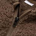 thumbnail image 7 of 2PCS Baby Fleece Jumpsuit Infant Girls Zipper Footie Bear Ear Hooded Romper Long Sleeve Newborn Onsies Hunting Snowsuit, Coffee, 6 Months, 7 of 7