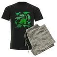 thumbnail image 6 of CafePress - FUN! LOTS Of DINOSAURS! Men's Dark Pajamas - Men's Dark Loose Fit Cotton Pajama Set, 6 of 7