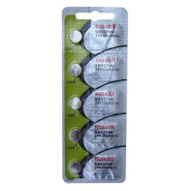 Maxell SR927W 1.55v 399 Watch Battery (5 Batteries)