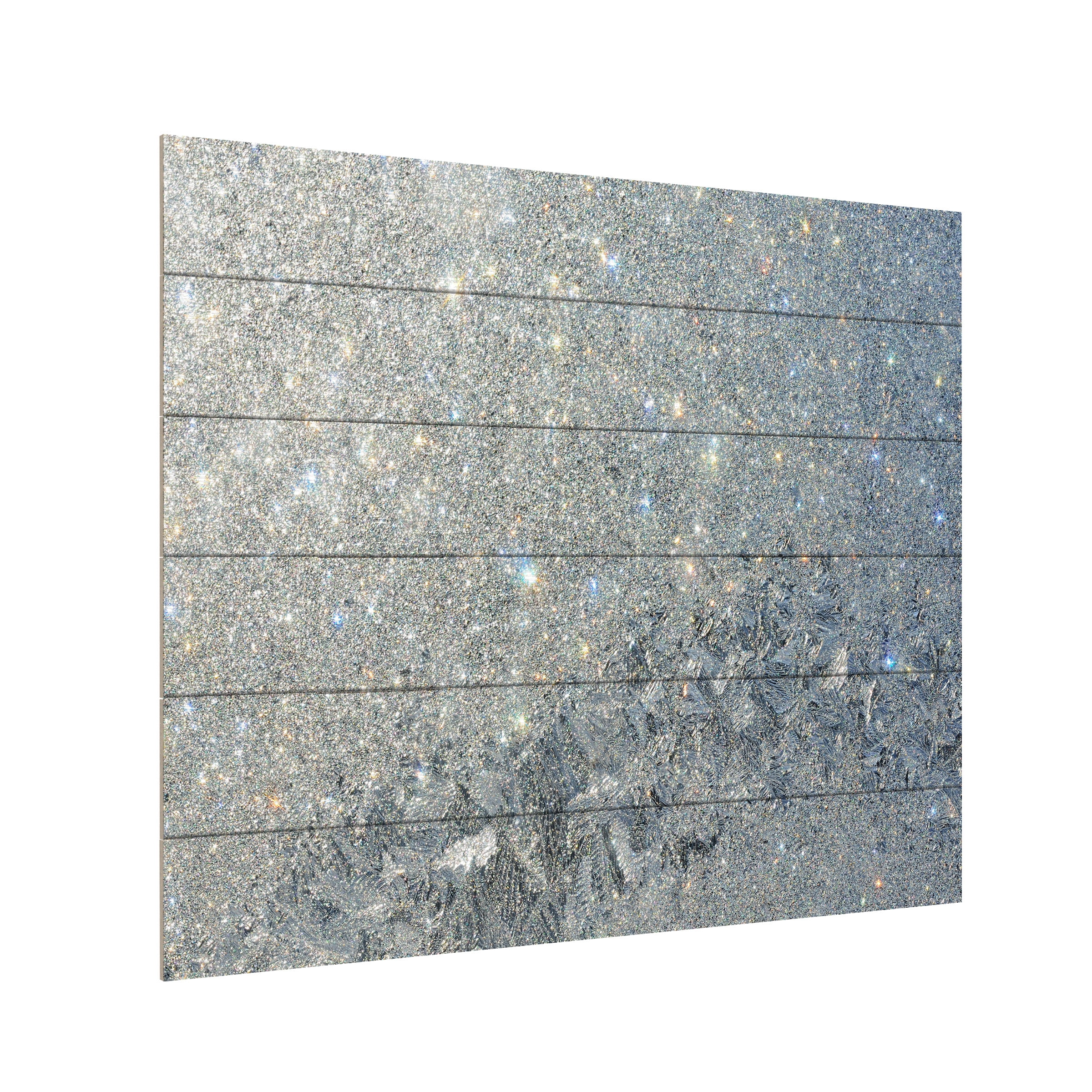 Trademark Fine Art 'Frost Pattern Sun Stars' Wooden Wall Art Art by Kurt Shaffer