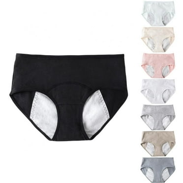8 Pack Women Menstrual Panties Teen Girls Period Underwear Menstrual Period Panties Leak-Proof Organic Cotton Protective Briefs