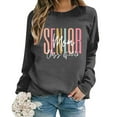 thumbnail image 2 of Women's Sweatshirts 2025 Senior Mom Class Of 2026 Sweatshirt Long Sleeve Crewneck Pullover Tops Sweatshirt for Women, 2 of 7