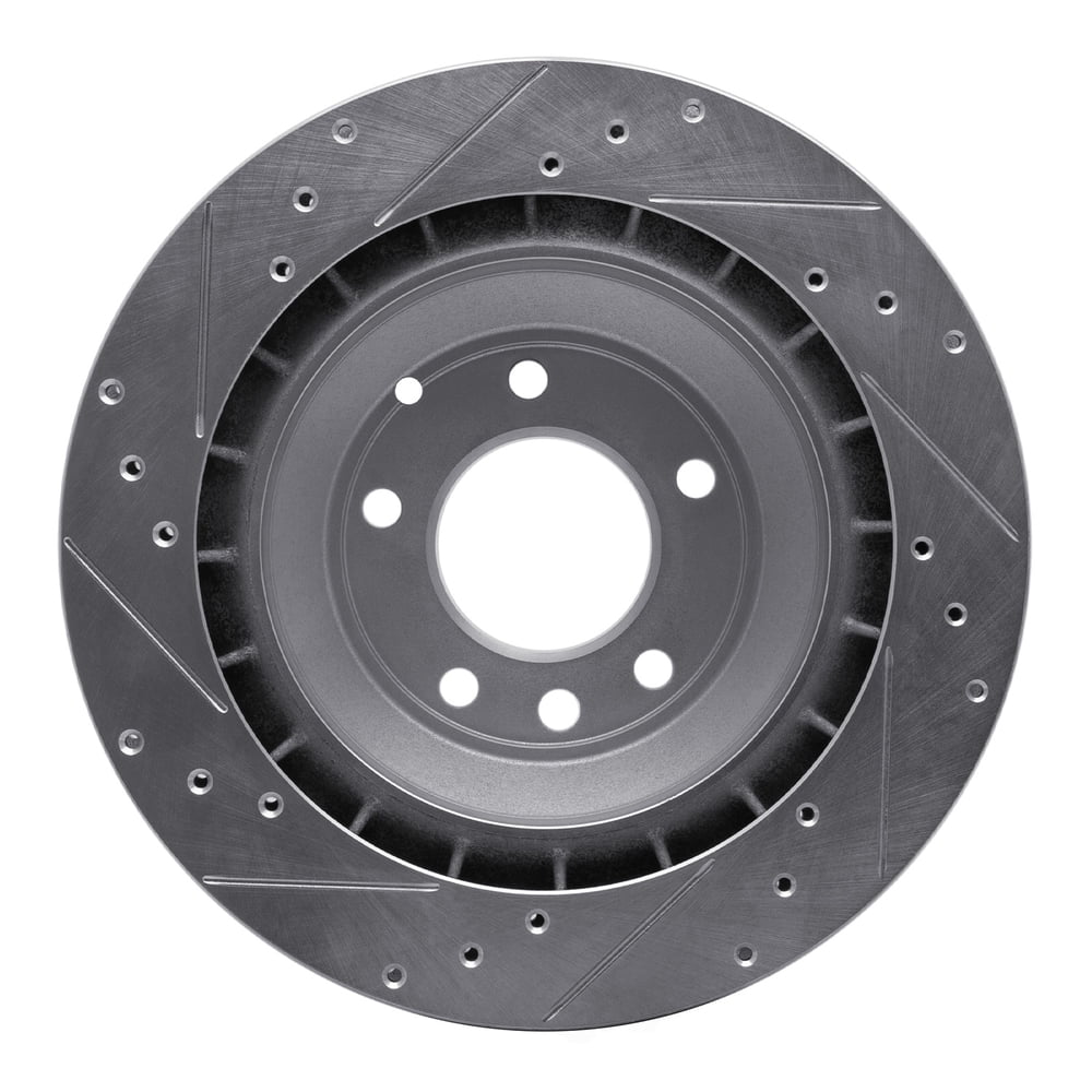 Dynamic Friction Company 631-02089R DFC Brake Rotor - Drilled And Slotted - Silver