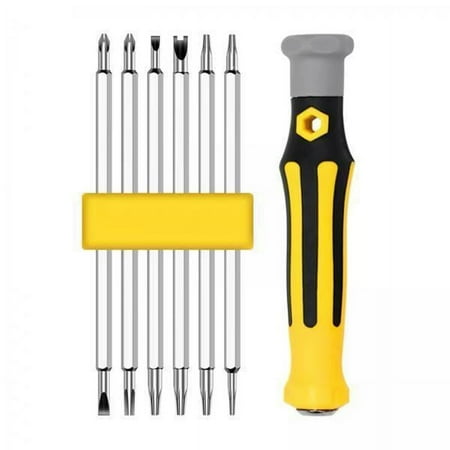 

kesoto 2xMagnetic Screwdriver Bit Hex Cross Phillips Slotted Screw Head Hand Tool yellow 4 Pcs