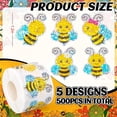 thumbnail image 3 of 1Roll Sparkly Bee Stickers Cute Label Stickers Envelope Sealing Decals for Water Bottle Phone Case Skateboard Decoration, 3 of 7