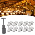 thumbnail image 1 of 10 Pcs Support de Lampe E14 Noyau en Cuivre, Base de Douille Résistante aux Hautes Températures, Installation DIY pour Lampe de Table, Lampe de Lit, Lampe de Bar, Matériau ABS, 1 of 7
