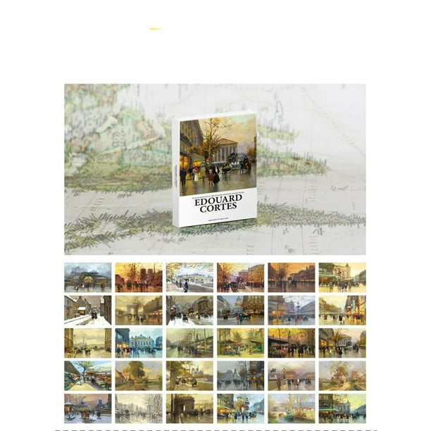 Juego de postales de obra de arte de Van Gogh, tarjeta de decoración, invitación, tarjeta de felicitación, regalo, tarjeta de bendición, tarjeta de mensaje de Navidad, 30 hojas