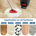 thumbnail image 4 of Matthew Spin Mop Replace Head Kit,Base,Handle Compatible with Ceda EasyWring Microfiber Spin Mop,4 Mop Refills Replacement Heads,30-58in Mop Handle and 1 Mop Base Combo Set Green (1-Tank System), 4 of 7