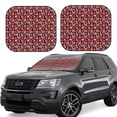 thumbnail image 1 of Wukai Red Floral Car Front Windshield Sun Shade,Sun Visor Shield Block Automotive Interior Protector Blocks UV Rays-Large, 1 of 6