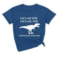 thumbnail image 1 of TSADFHJI Hauts à Manches Longues pour Femmes Mode Moderne Confortable Col Rond Imprimé Dinosaure T-Shirt m Bleu, 1 of 2