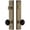 Gold, variant on Grandeur 5th Avenue Tall Plate Single Cylinder One Piece Knobset with Coventry Knob