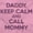 Pink, variant on Funny Daddy Keep Calm Call Mommy Romper Boys or Girls Infant Baby Brisco Brands 12M