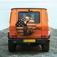 thumbnail image 4 of Haiem Spare Tire Cover , Wheel Cover with Deer American Flag Vintage printed, Camper Spare Tire Cover Fit for Jeep Wrangler Rv SUV Truck Travel Trailer-14 inch, 4 of 8