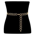 thumbnail image 1 of Cinturón de metal con cadena ajustable para mujer, cinturón de moda, 1 of 4
