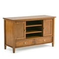 thumbnail image 4 of Warm Shaker Solid Wood Transitional 47 inch Wide TV Stand with Two 26 inch Wide Bookcases in Light Golden Brown (Set of 3), 4 of 10