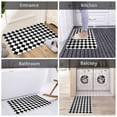 thumbnail image 6 of Non Slip Door Mat, Square Black White Plaid Fast Drying Bath Tub Mats, Absorbent Bathroom Rugs Entrance Welcome Mat, Bath MatS for Tub, Floor, Home, Kitchen, Hotel,16x24in, 6 of 6