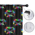 thumbnail image 4 of Blackout Kids Curtains,Game Controller Black Pattern Children's Insulated Curtains Set Of 2,Bedroom Essentials,Toddler Room Decor 52"x63", 4 of 5