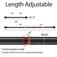 thumbnail image 2 of OLIYNEDY Black Curtain Rods for Windows 28 to 144", 5/8 Inch Adjustable for Bedroom Windows Drapery Rods With Brackets, 2 of 7